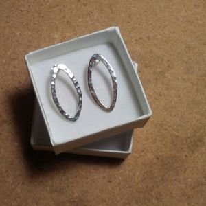 Handmade Hammered Sterling Silver Earrings